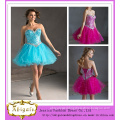 Morden Design Ball Gown Tulle with Sequins and Deads Sweetheart Lace up Back Above Knee Length Mini Party Dress (LH0056)